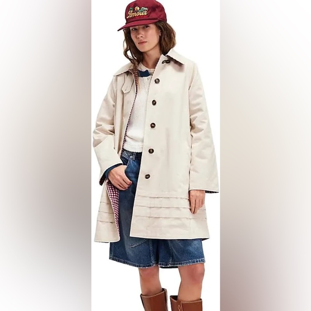 Damson Madder Mercedes Bow Reversible Trench Coat